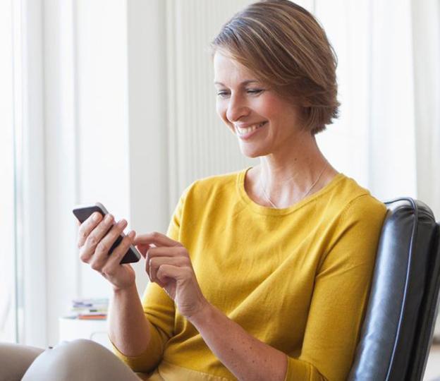 Woman looking at phone