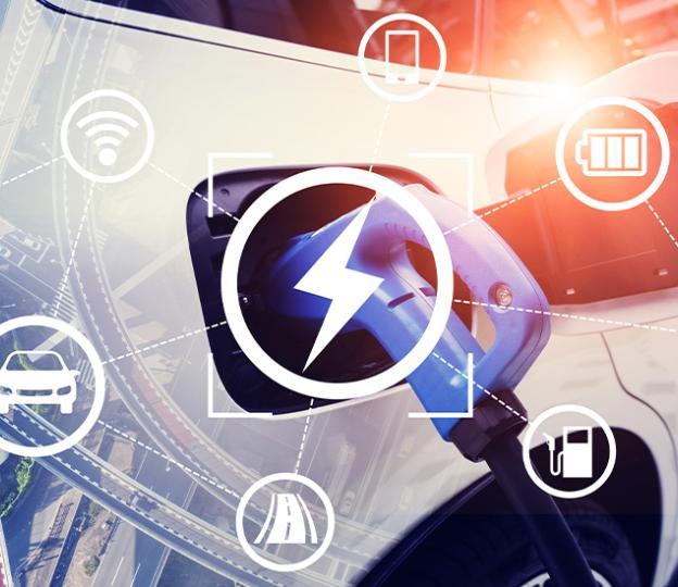 Abstract of data flowing around car