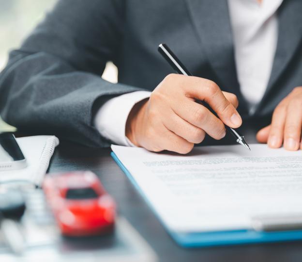 person signing contract