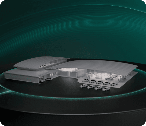 rendering of dealership